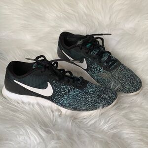 Nike Flex Running Shoes Black Turquoise Ombre